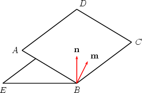                      D



                                   C
   A               n
                        m


E                  B  