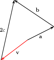               b    2c                 a         v  