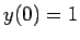 \bgroup\color{black}$y(0)=1$\egroup