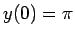 \bgroup\color{black}$y(0)=\pi$\egroup